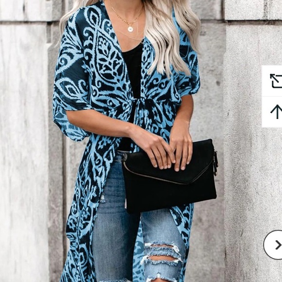 Printed Duster Kimono new - Picture 4 of 8